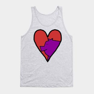 My Purple Pig Valentines Day Tank Top